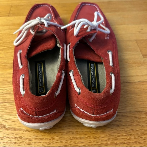 STACY ADAMS Red Suede Regatta Boat Shoes 8.5 - Picture 7 of 10
